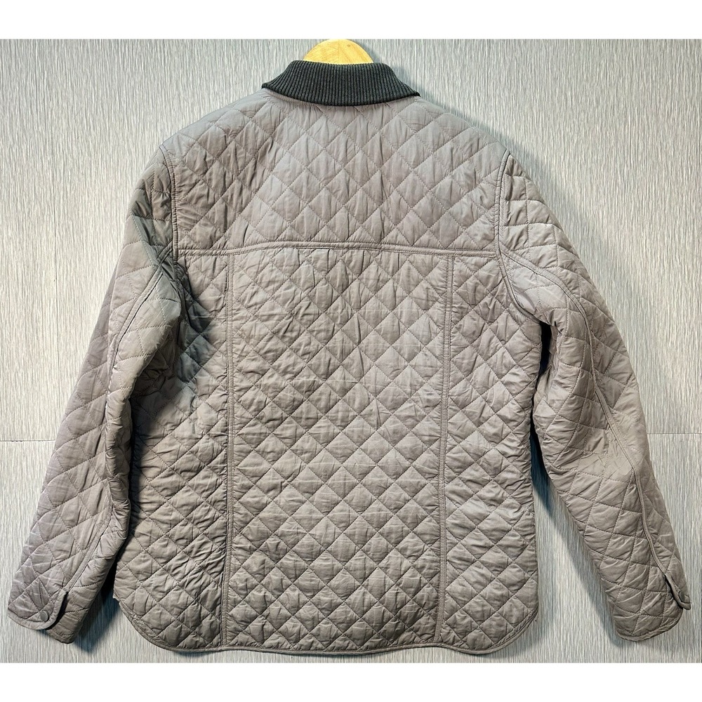 Frank and Oak Jacket Size XL Gray Diamond Quilted Coat Snaps - Picture 3 of 9
